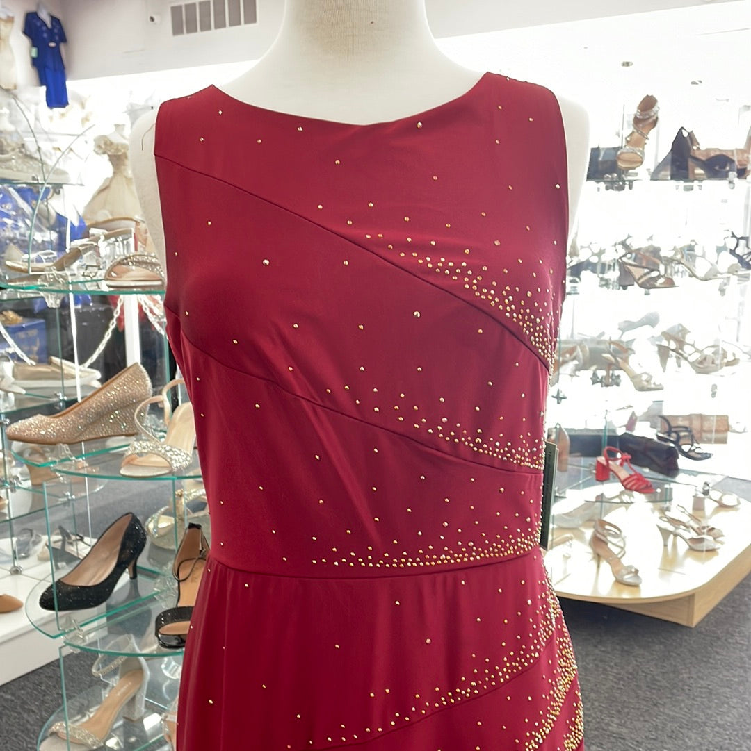 #7310 Red Evening Long Dress XL