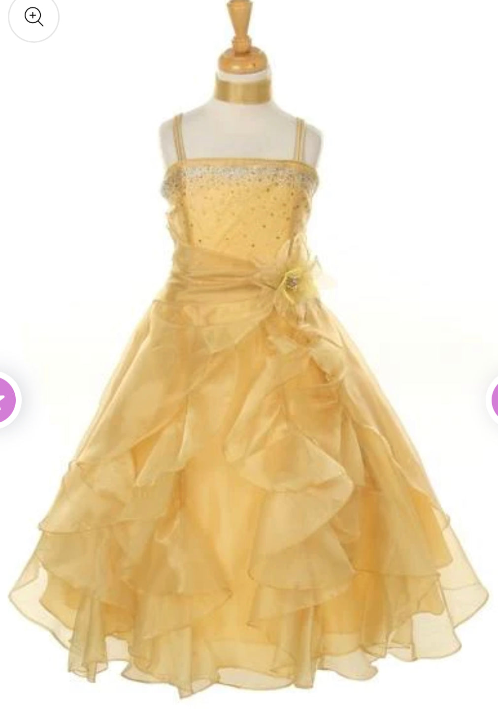#1101 Lily’s Gold Mini Quince Dress