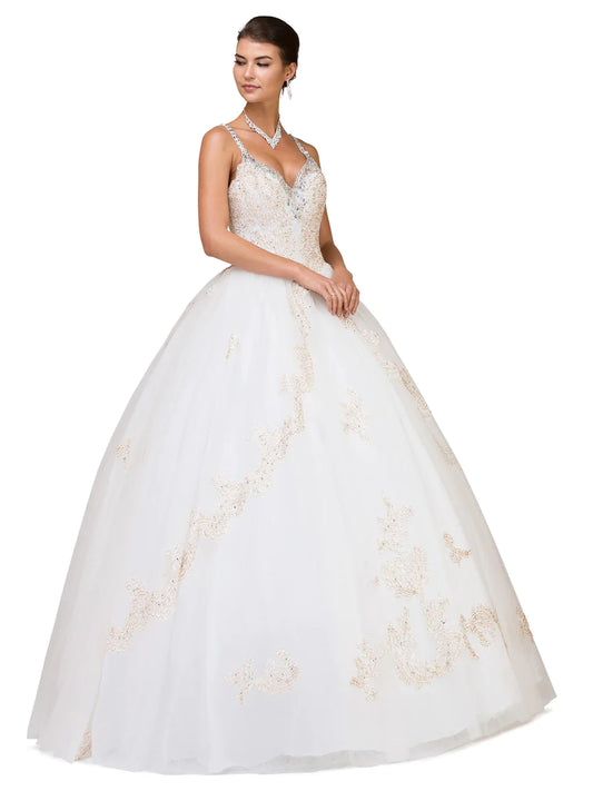 DQ1183 Lily's Champagne Ball gown