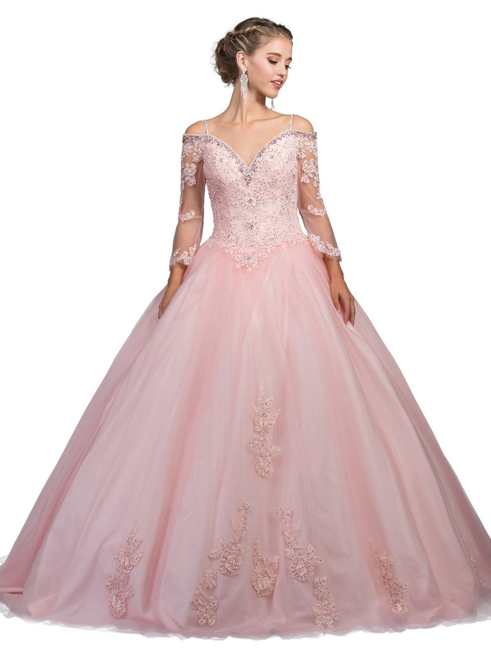 DQ 1266 LILY'S EMBELLISHED LACE FANTASY BALLGOWN DQ- 1266