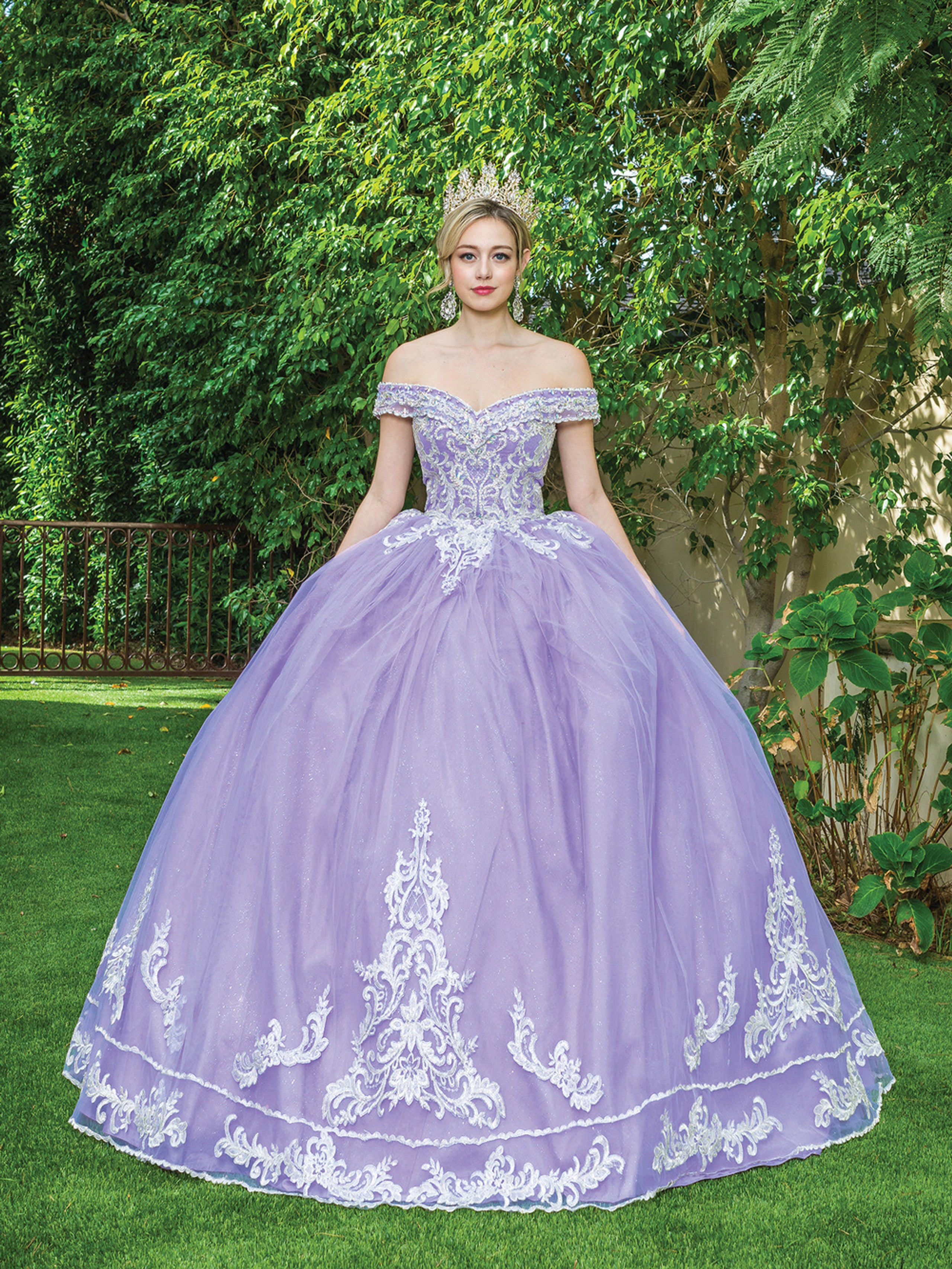 DQ -1566 Lily's Lilac Off the Shoulder Quince/Sweet 16 Dress Lily's Seaside Boutique DQ -1566 Lily's Lilac Off the Shoulder Quince/Sweet 16 Dress Lily's Seaside Boutique