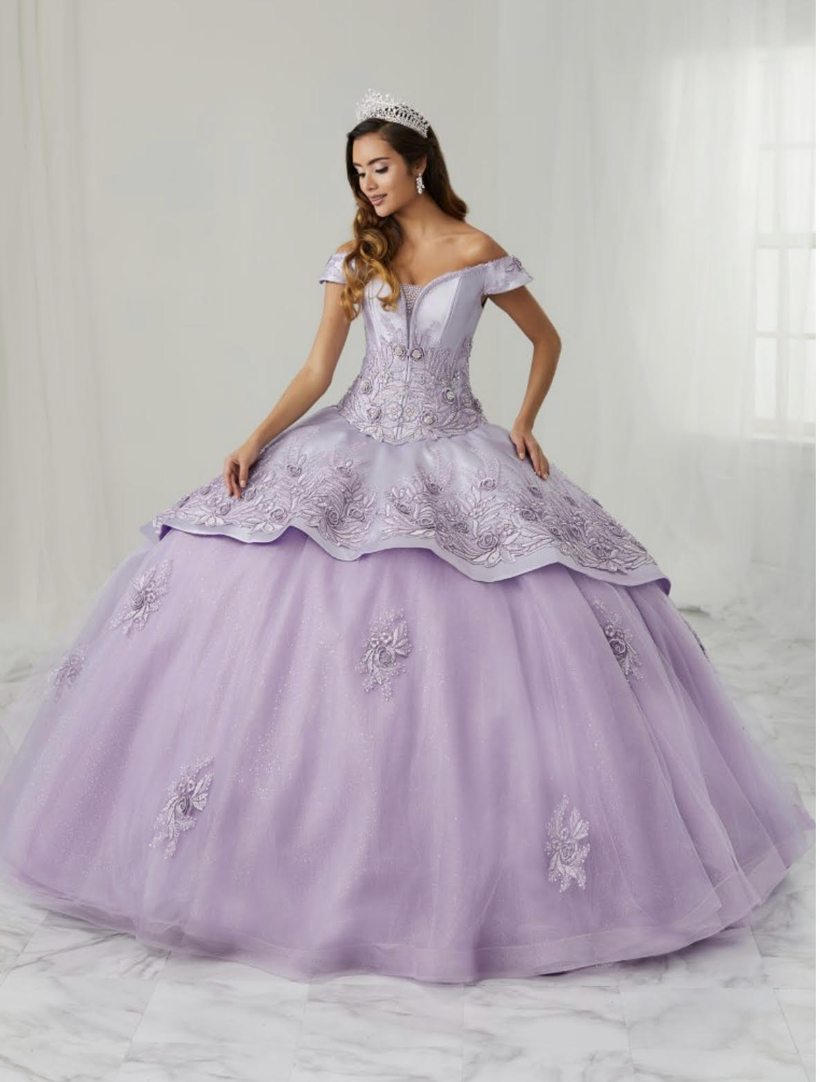 #LA24083 Lily's Lilac Ball Gown