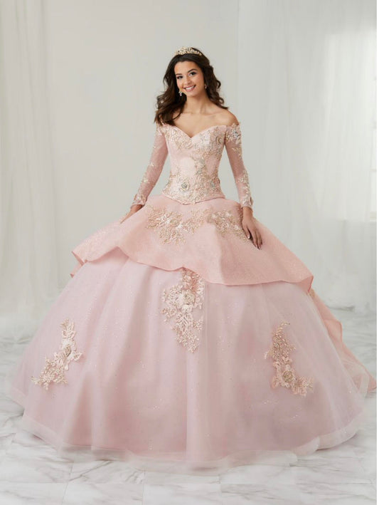 #24085 Lily’s  Long Sleeve Rose Gold Quince Dress