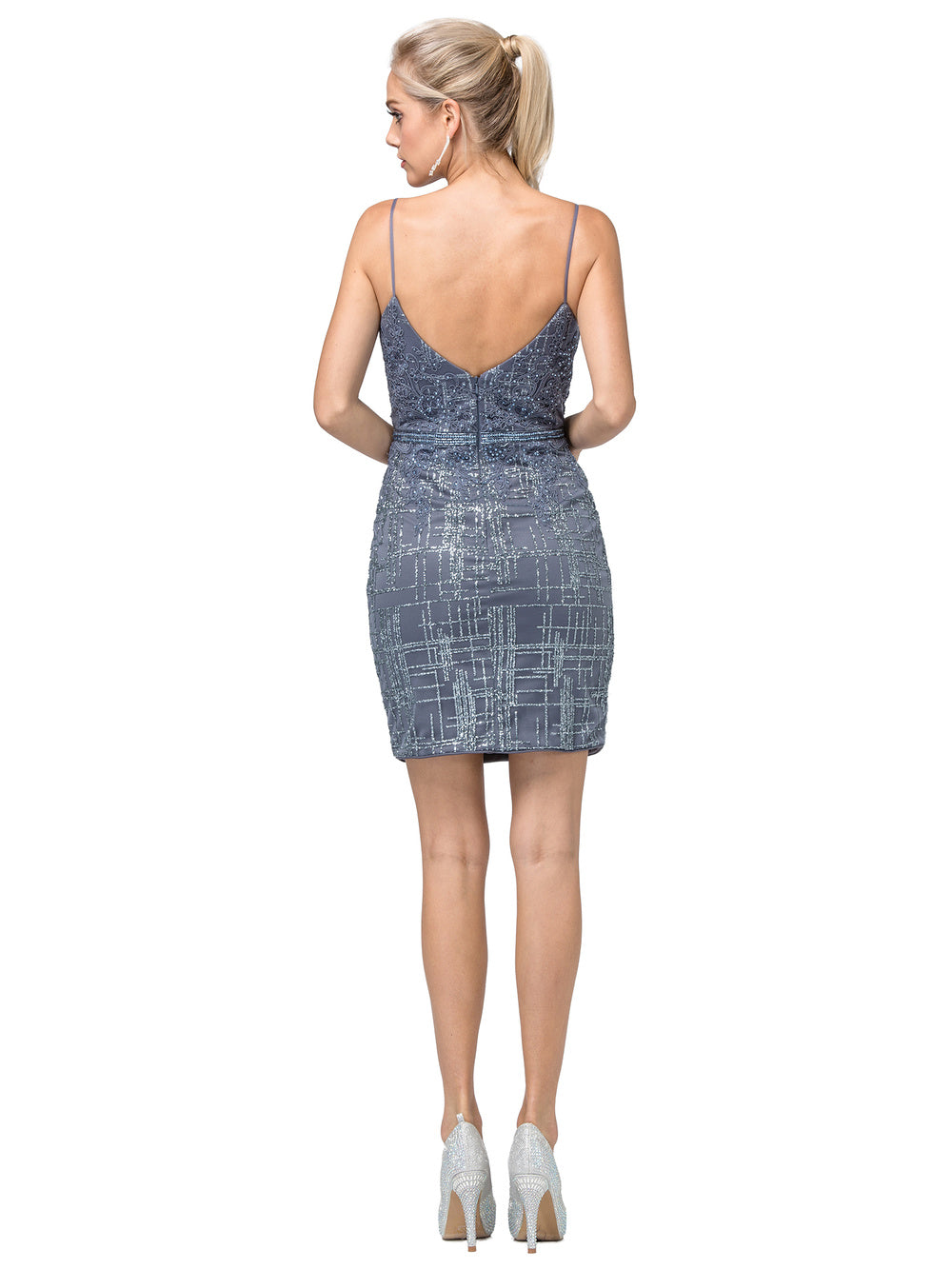 Lily's Steele Blue Cocktail Dress DQ3216