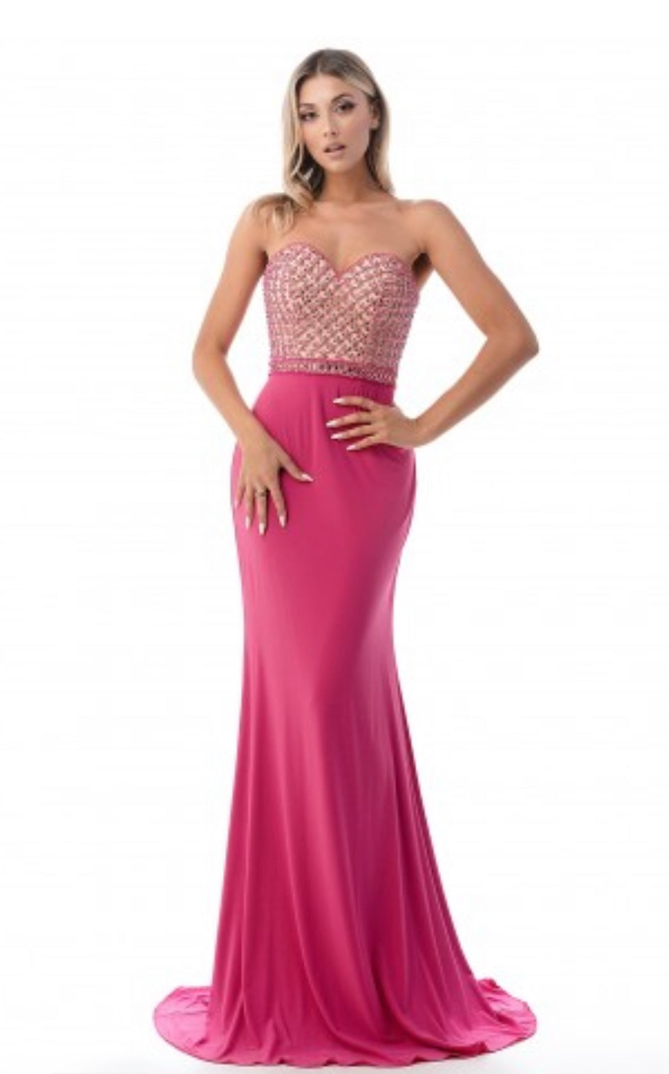 Lily's Fuchsia Strapless Gown #KD037 – Lily's Seaside Boutique Lily's Fuchsia Strapless Gown #KD037 – Lily's Seaside Boutique