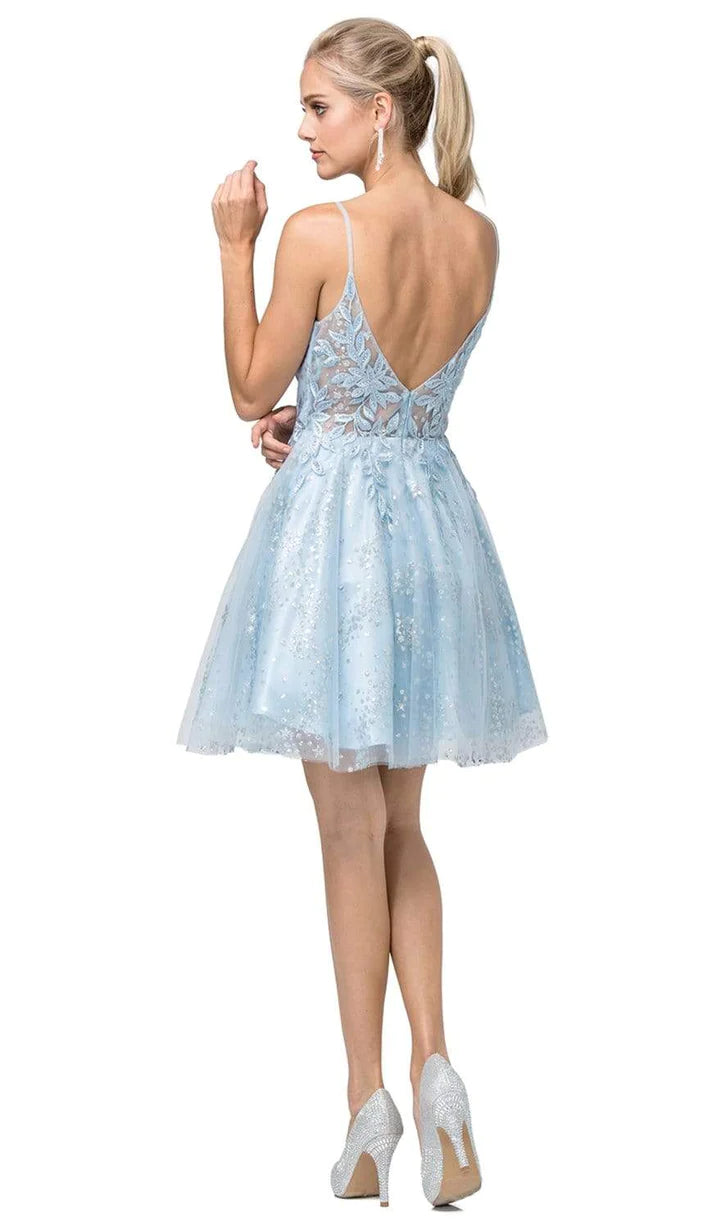 Lily's Embroidered Foliage Short A- line Dress DQ3158
