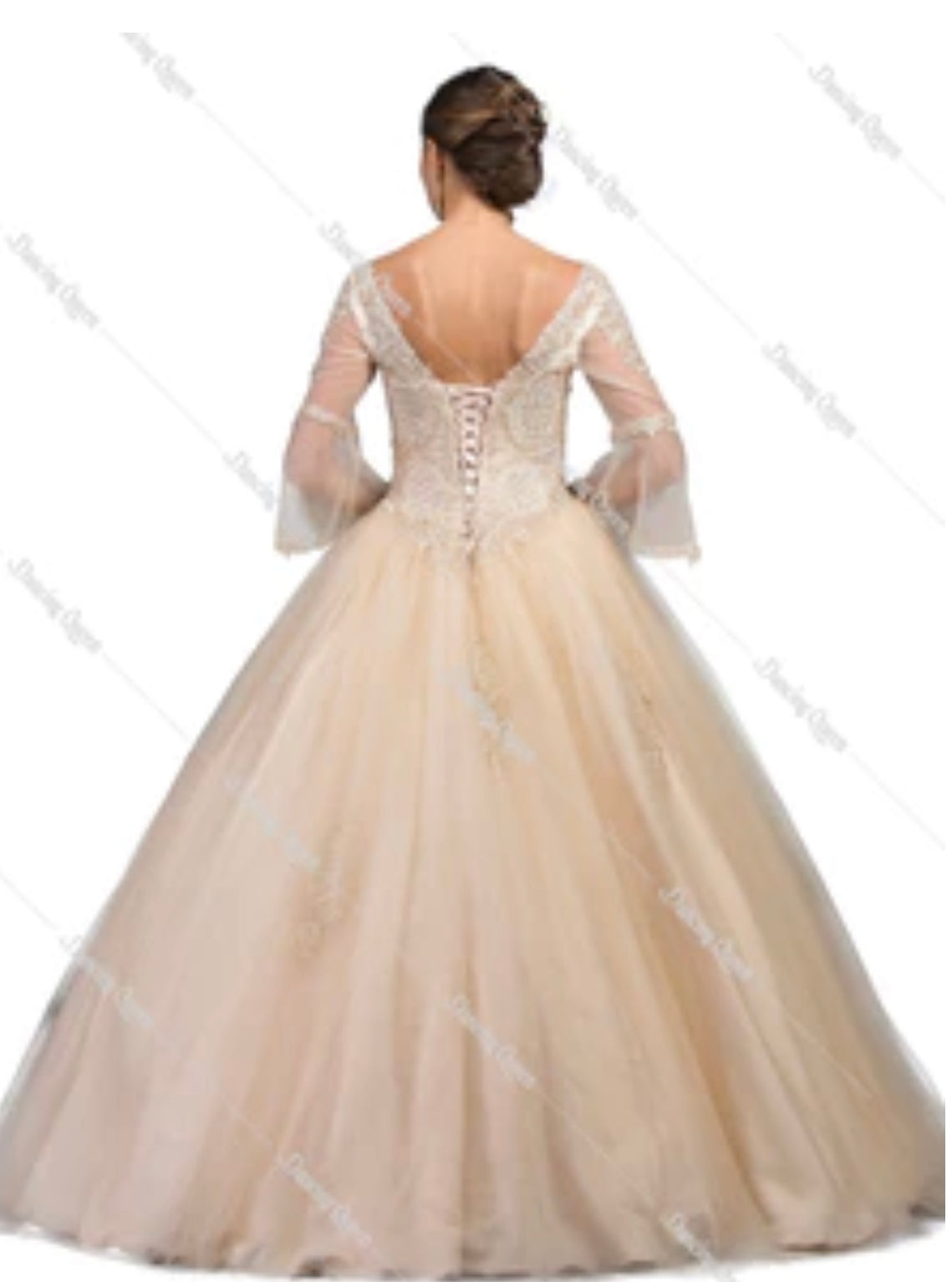 DQ 1247 Champagne XV dress