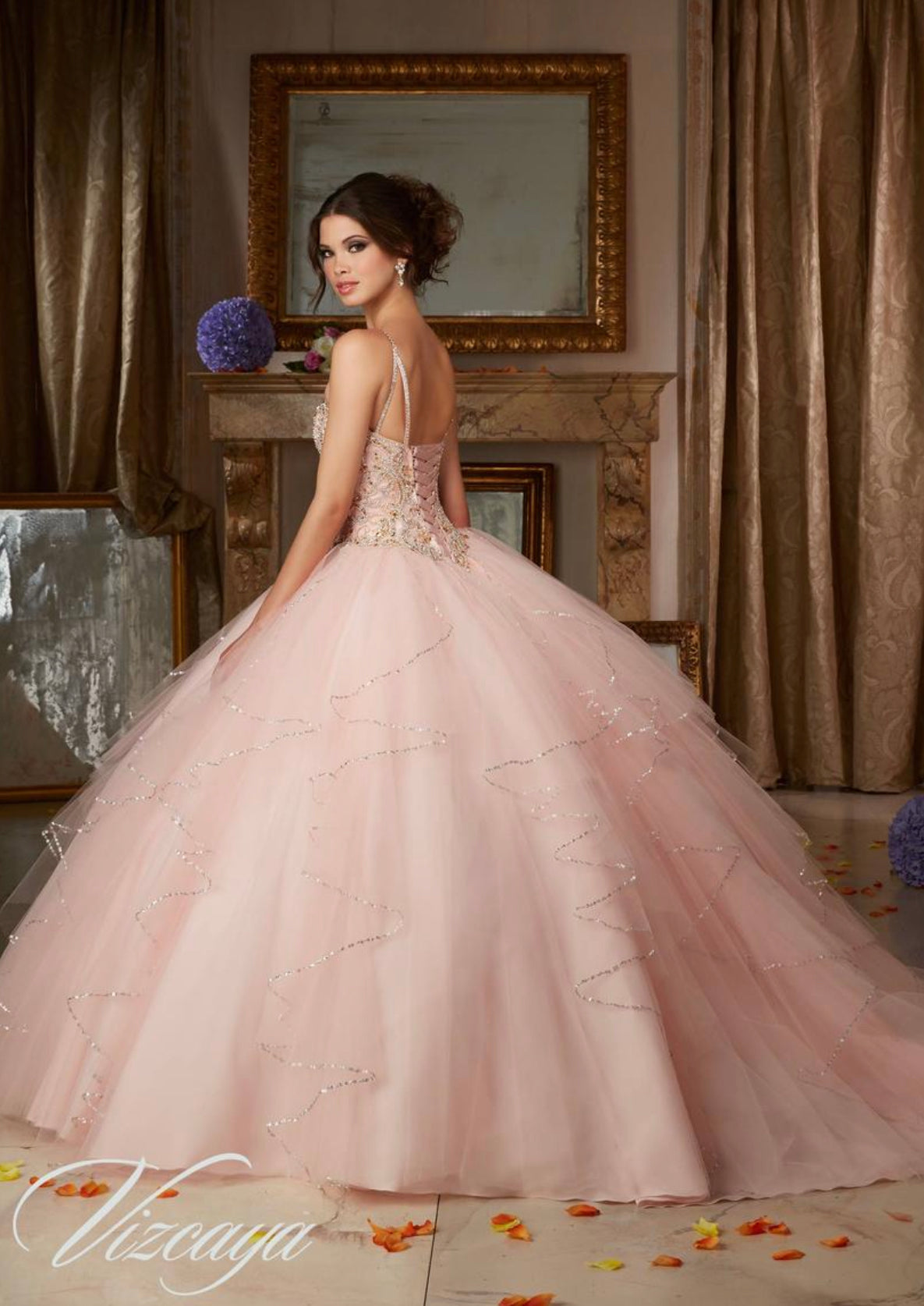 Lily’s555,89101 Pink Jeweled XV Dress