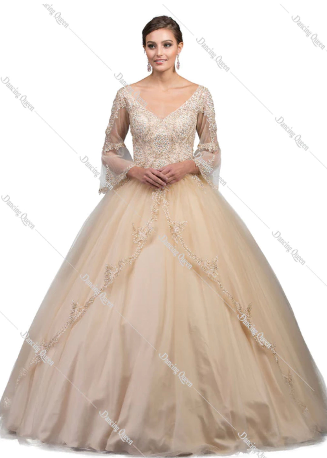 DQ 1247 Champagne XV dress