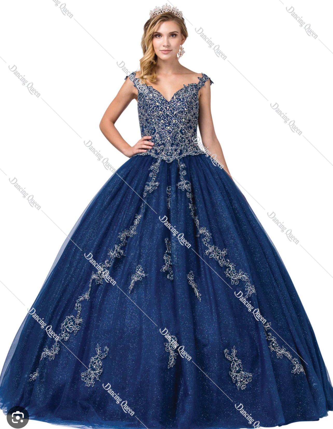 DQ 1277 Lily’s Navy blue Xv dress