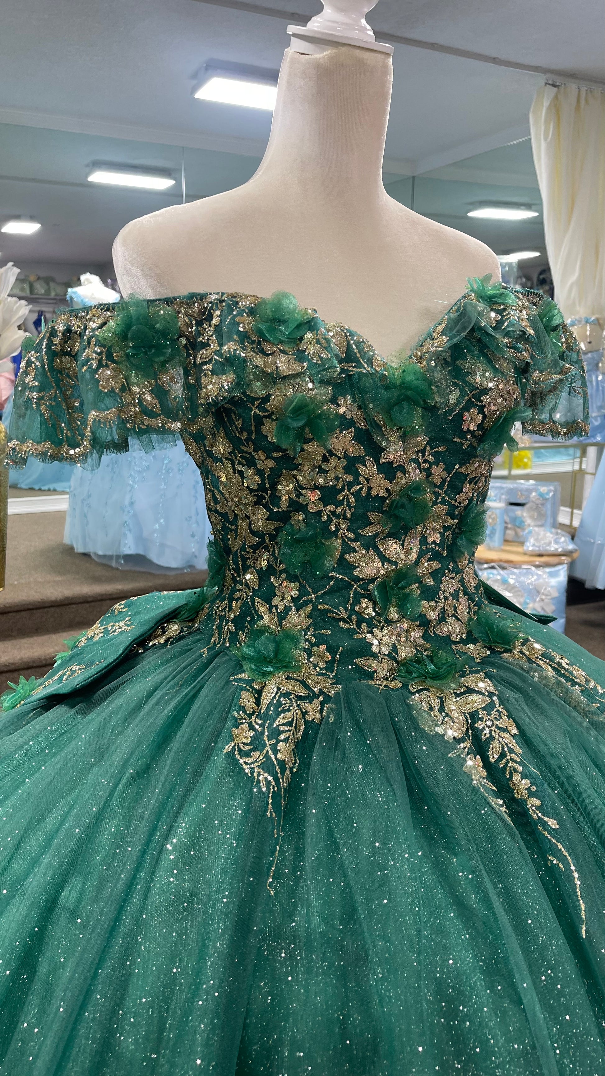 #15701 Lilys Emerald Green/Gold XV Dress #15701 Lilys Emerald Green/Gold XV Dress