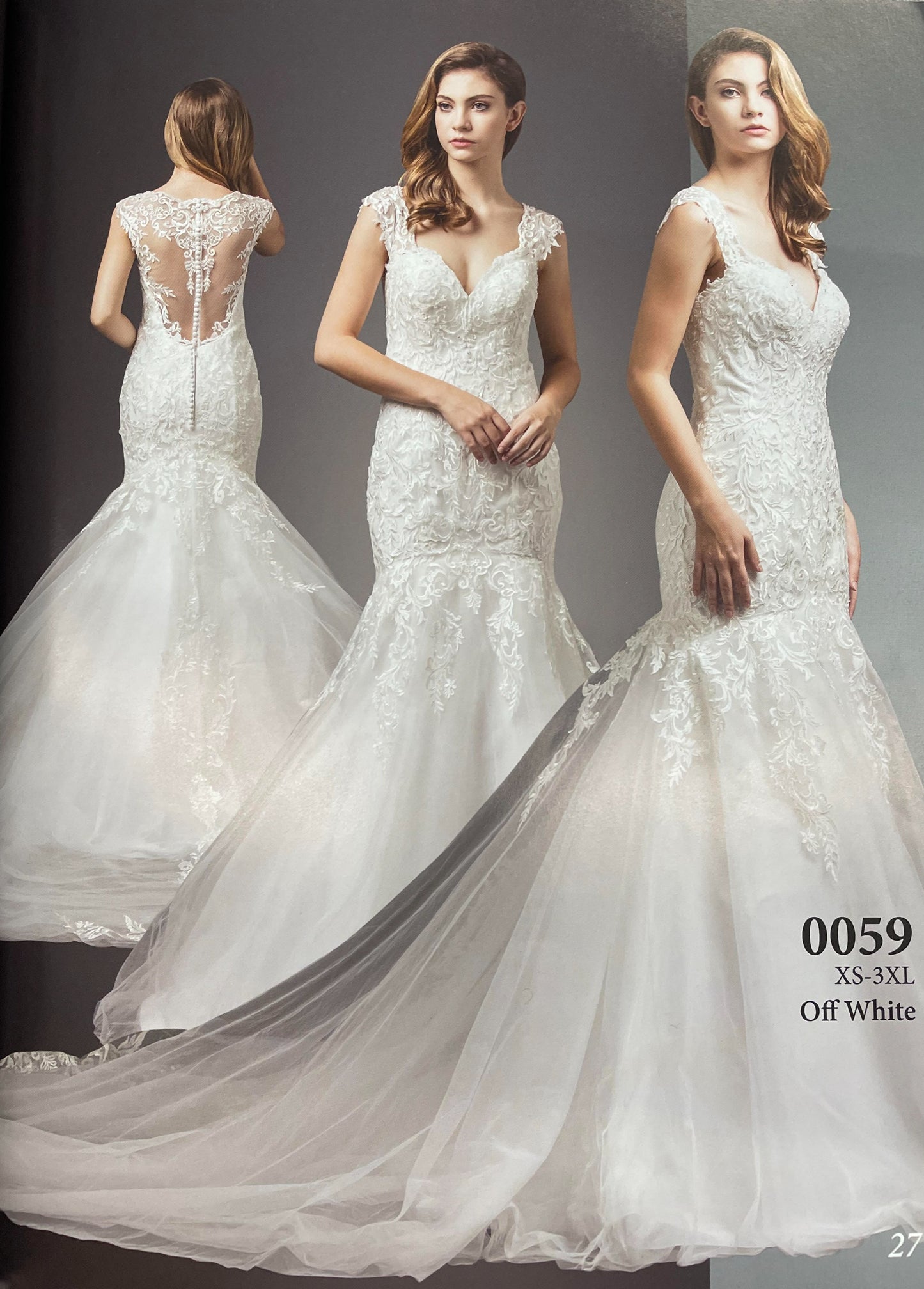 Lily's Off white wedding gown DQ0059