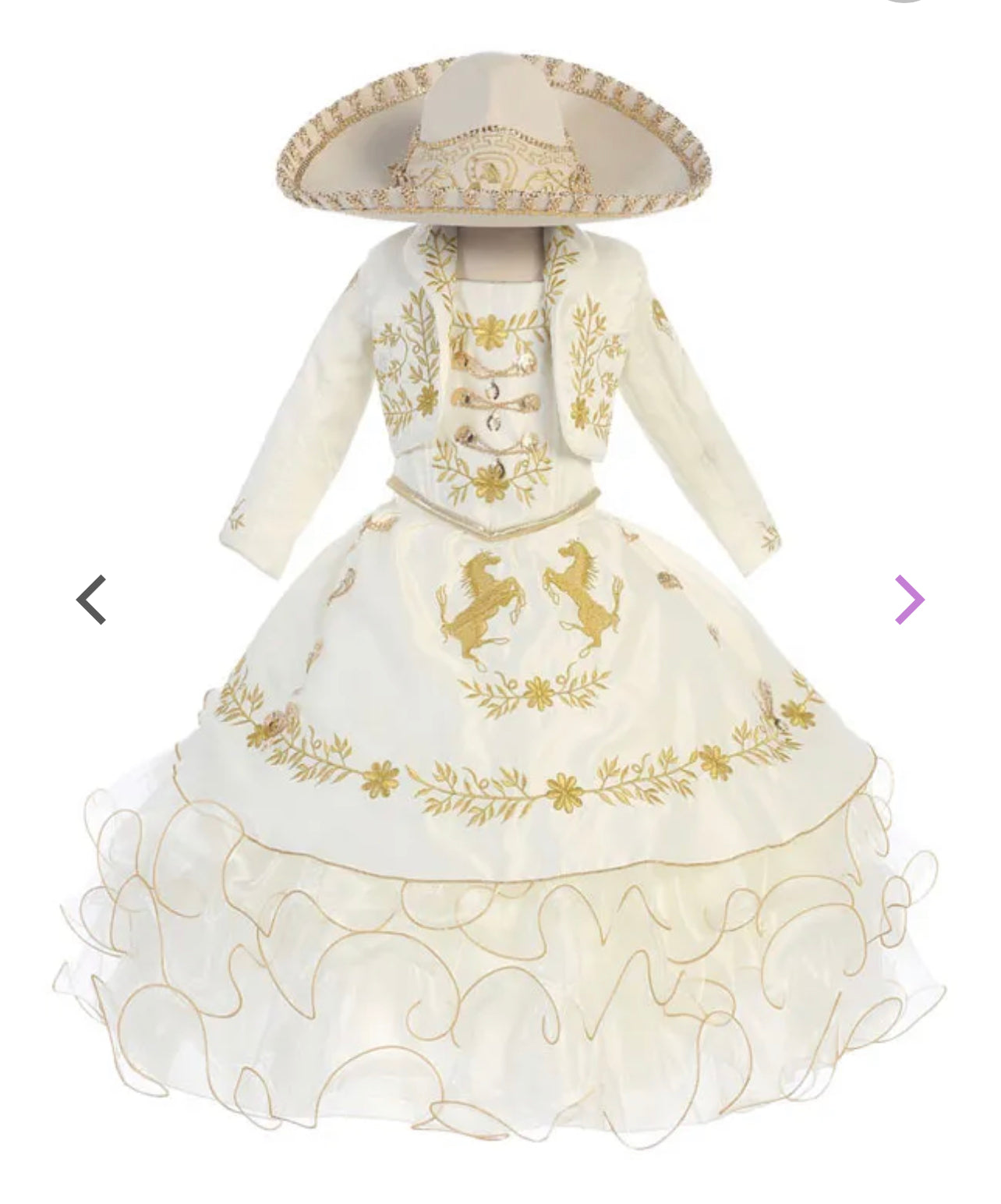 Lily’s Ivory Charro Dress for girls #TCHReyes10