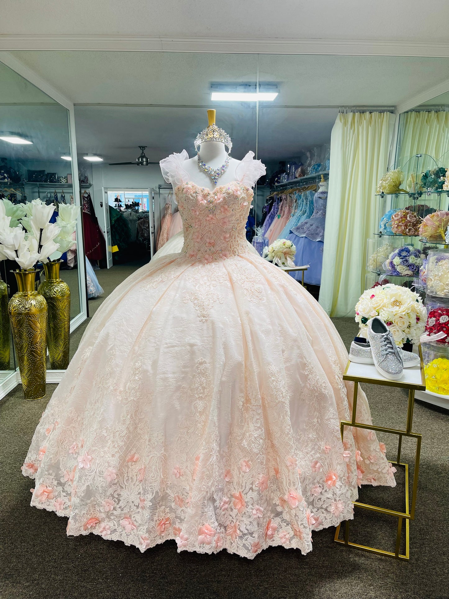 MqLk182 Lily’s Pearl Baby Pink Quince Dress