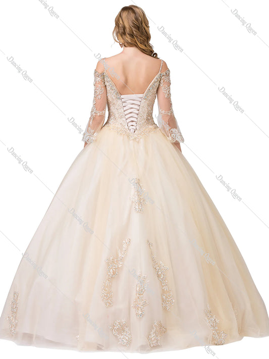 DQ 1266 LILY'S EMBELLISHED LACE FANTASY BALLGOWN DQ- 1266