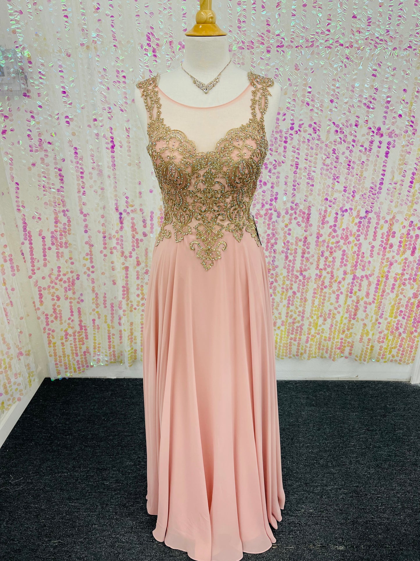 #C9156 Lily’s Rose Gold Gown