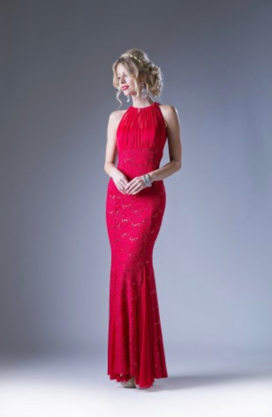 Lily’s Red Sheath Long Dress #A1613