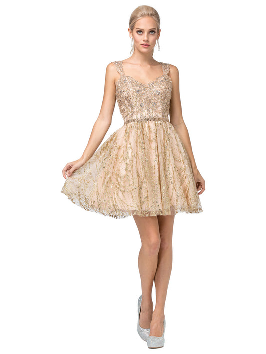 Lily's Gold Cocktail/Dama Dress DQ3222