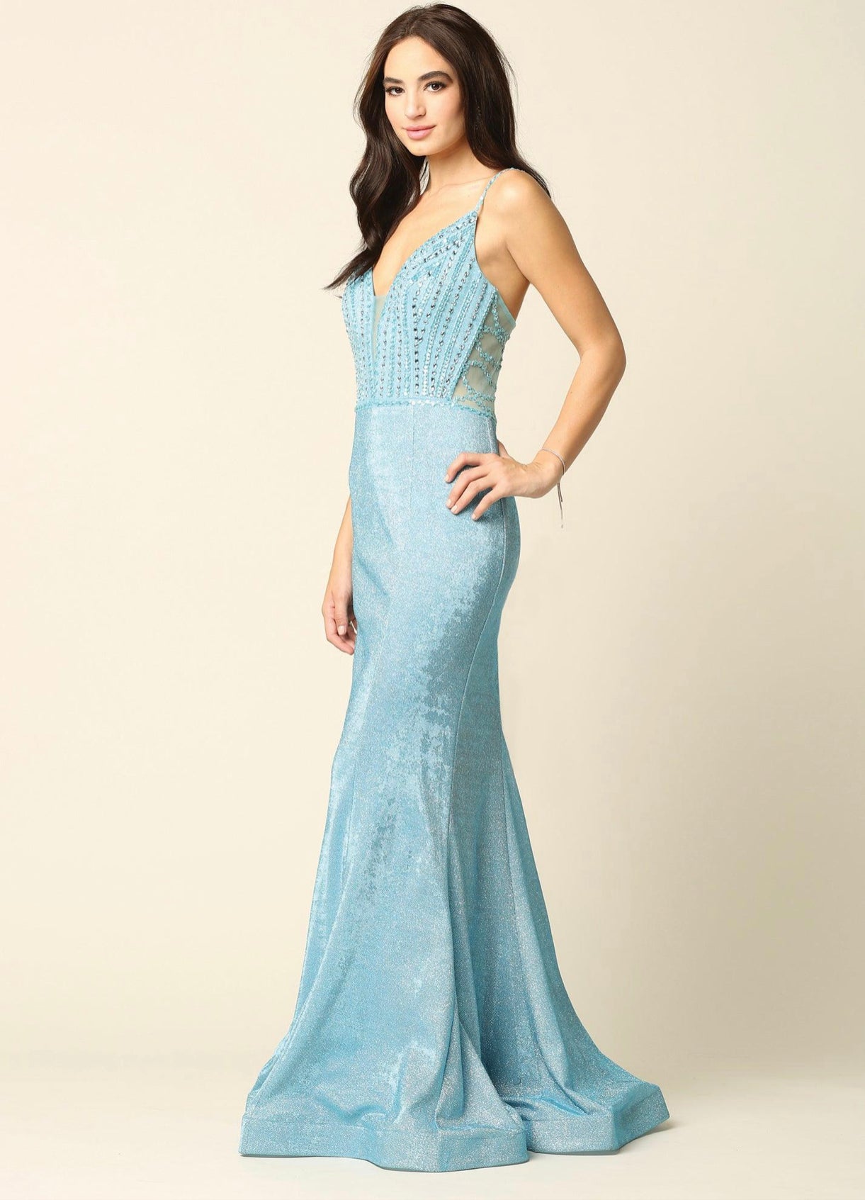 Lily’s ev5223 Turquoise Prom Dress EVA5223