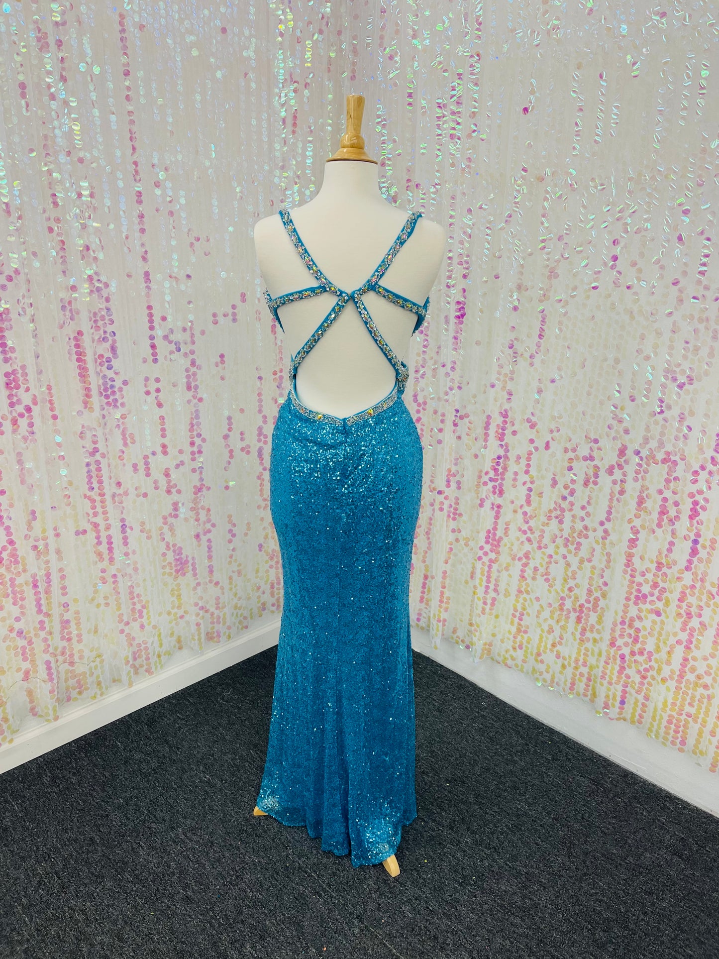 Lily’s Baby Blue Prom Dress F33016