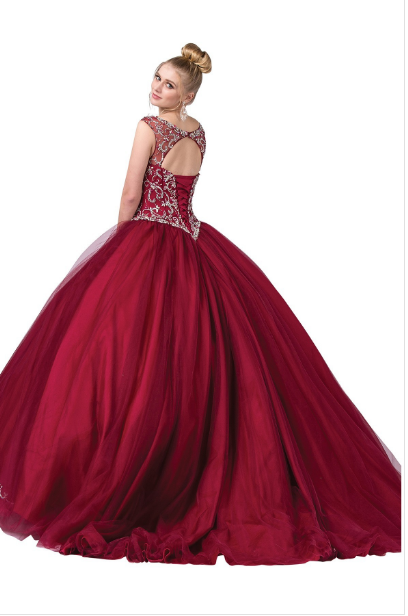 DQ1267 Lily's Burgundy Quinceanera/Sweet 16 Gown