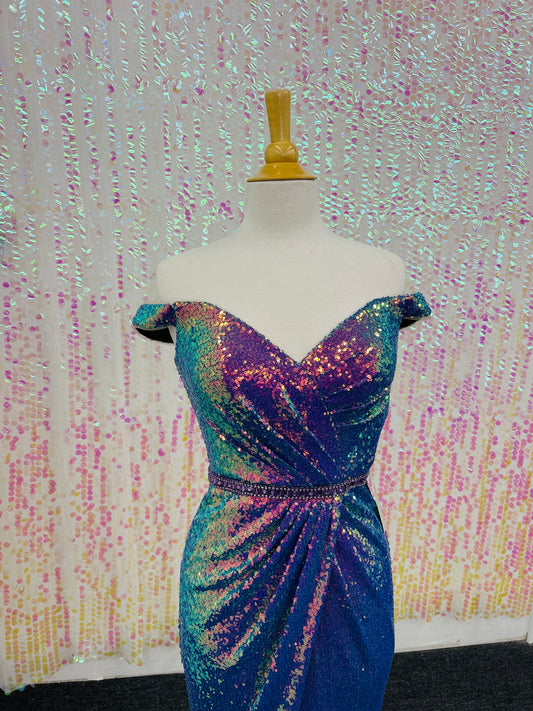 Lily’s Opal Violet Iridescent Off The Shoulder CD158