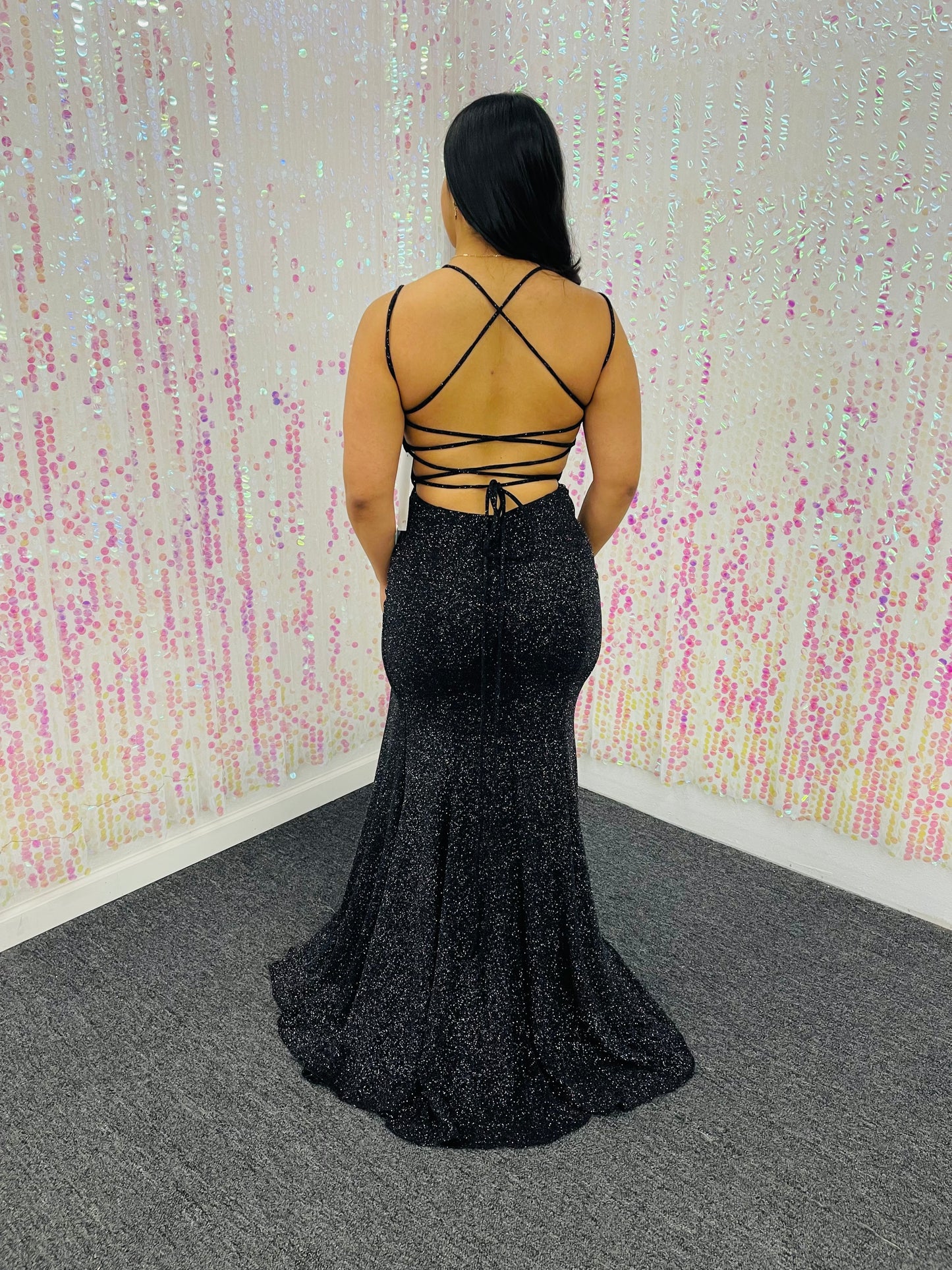 Lily’s Black Sparkly Evening Gown