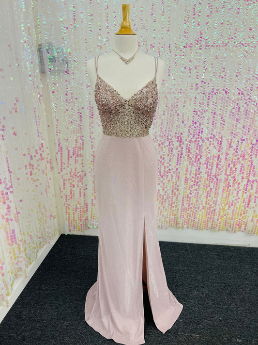 Lily’s Blush Gown With Slit