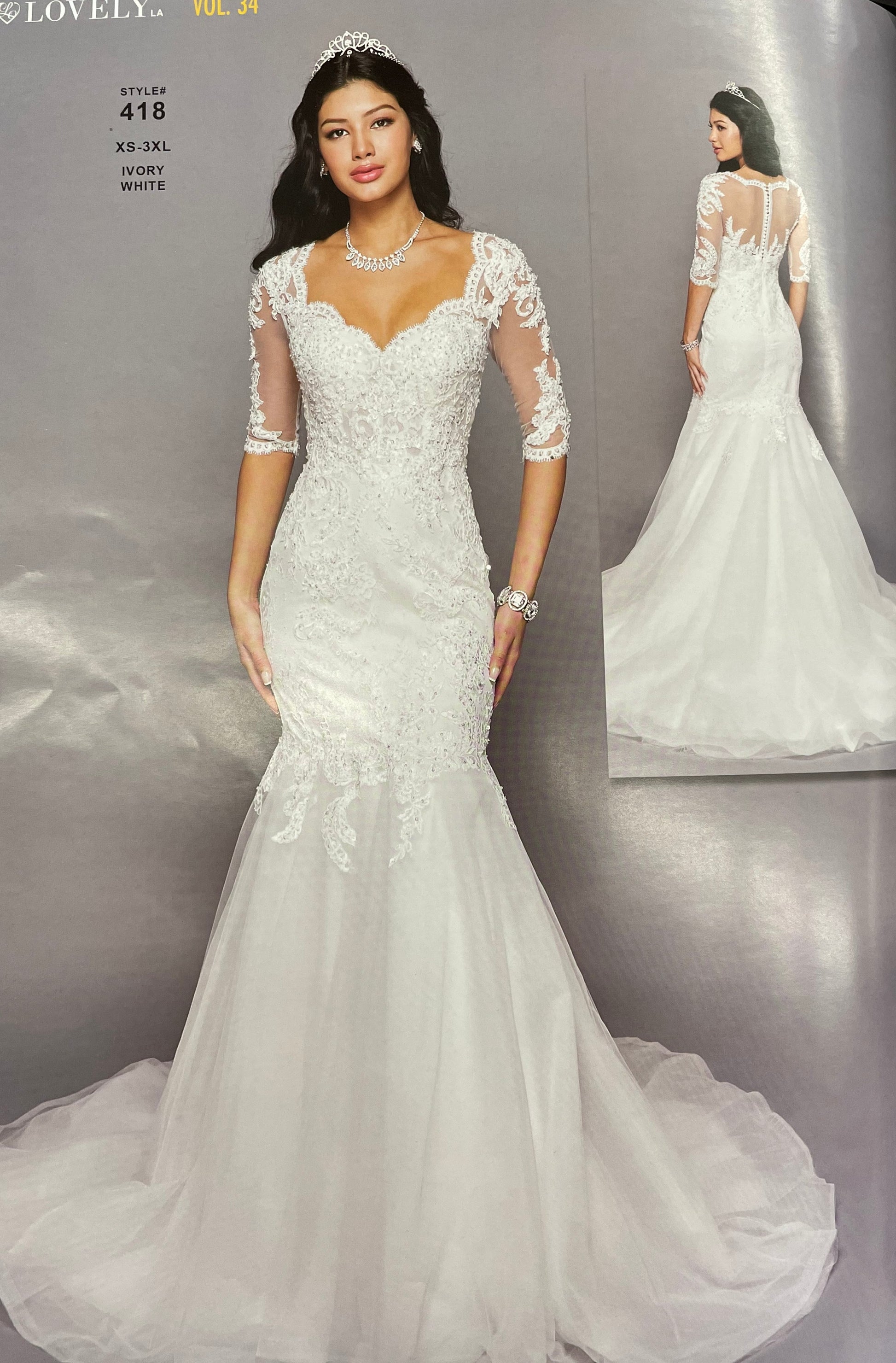 Lily's lace long sleeve with flare wedding dress #LovlyW418 Lily's Seaside Boutique Lily's lace long sleeve with flare wedding dress #LovlyW418 Lily's Seaside Boutique