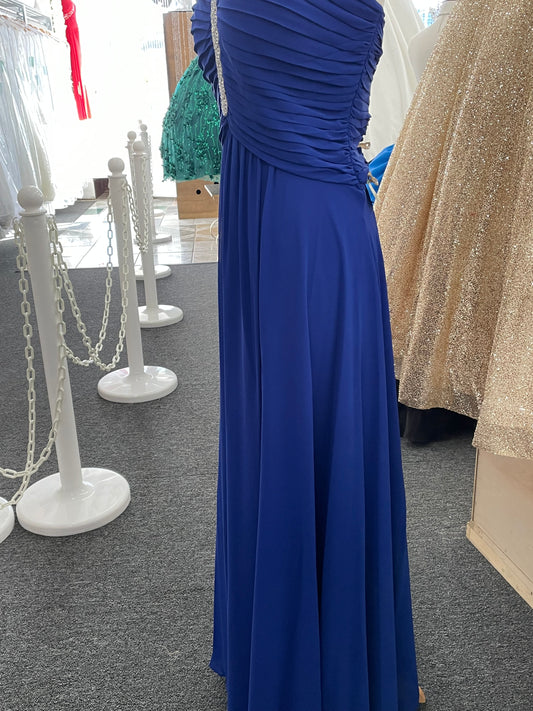 Lily’s chiffon royal blue long dress , style :cy1370