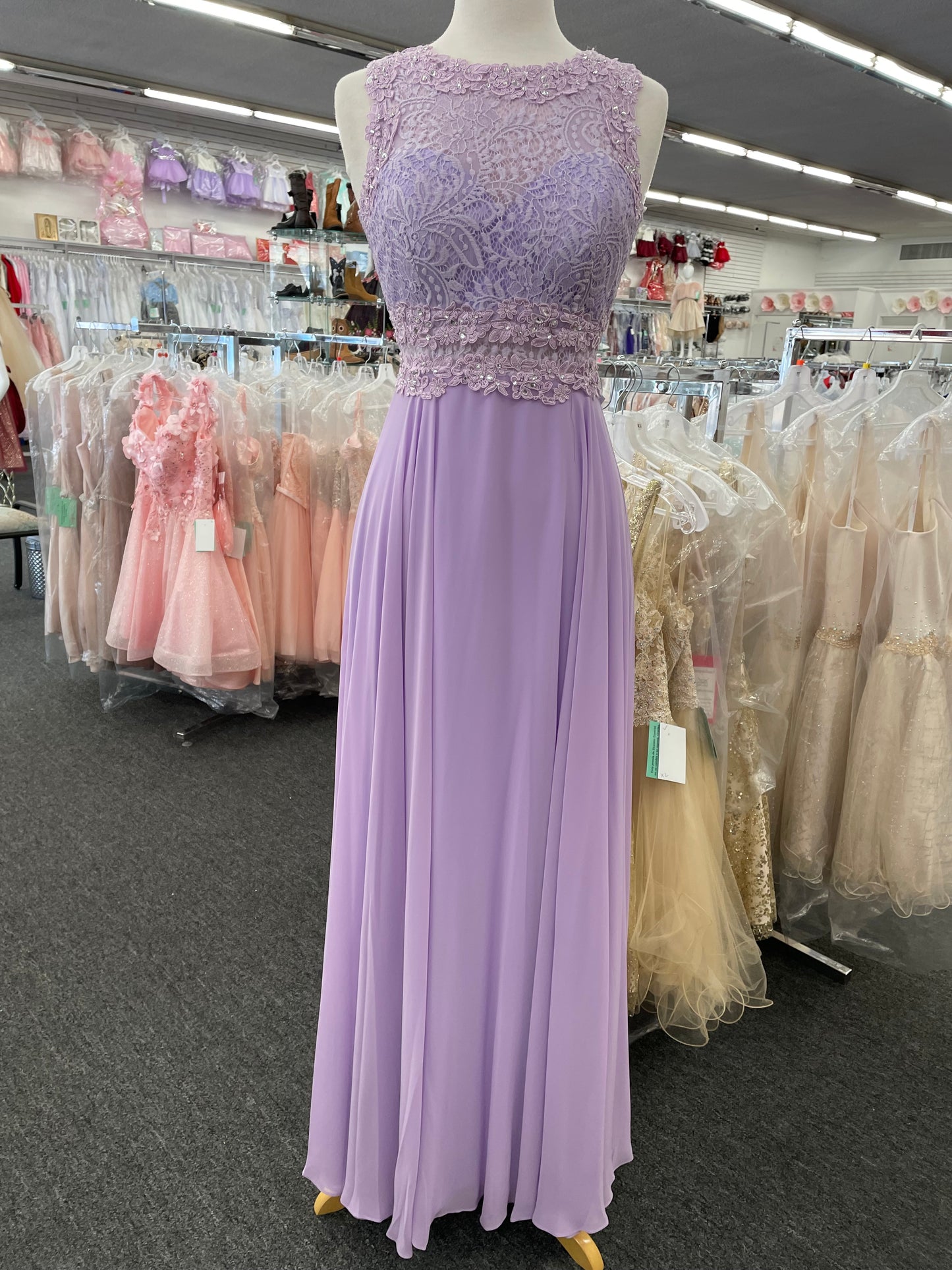 Lily’s lilac top lace and chiffon skirt #fies9059