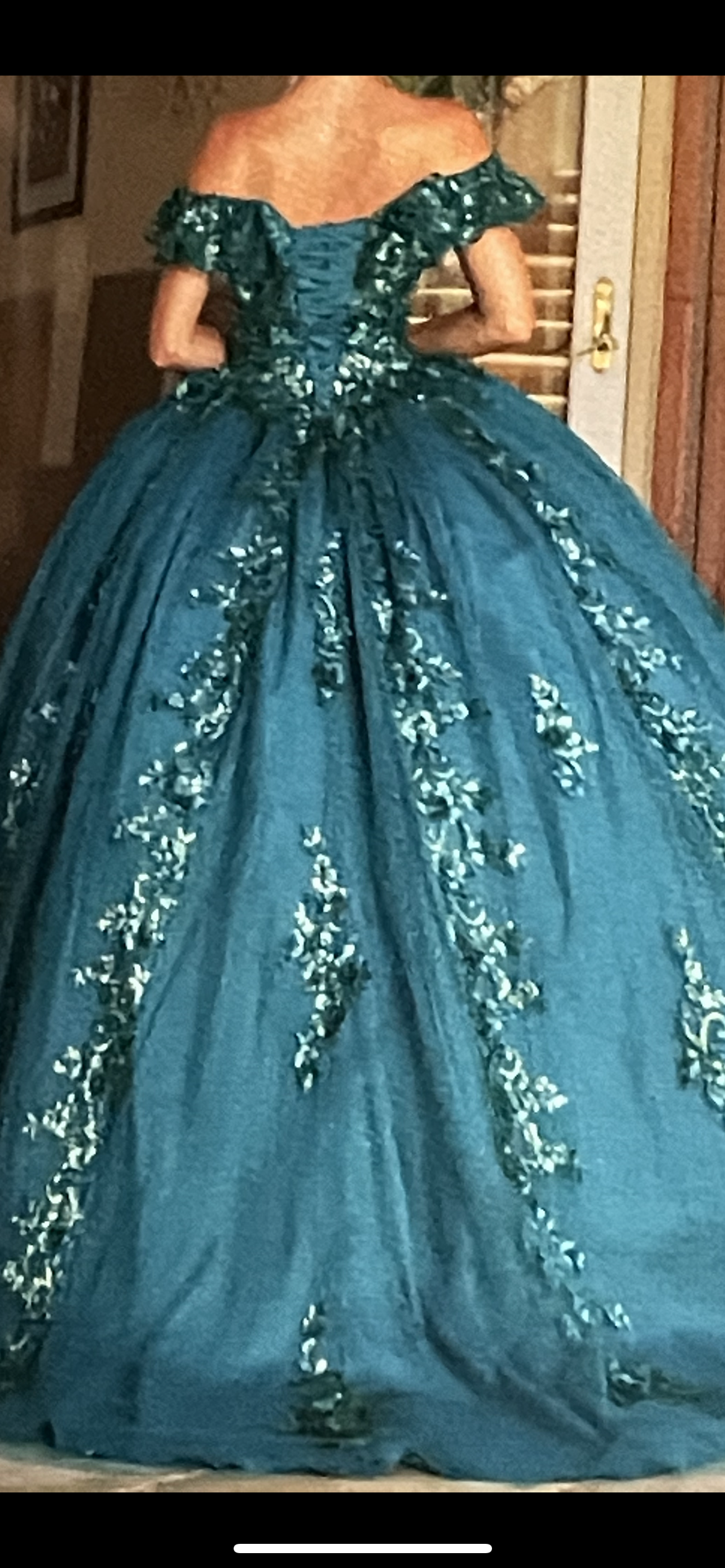 Lilys Xvañera DQ1766,green/teal long dress