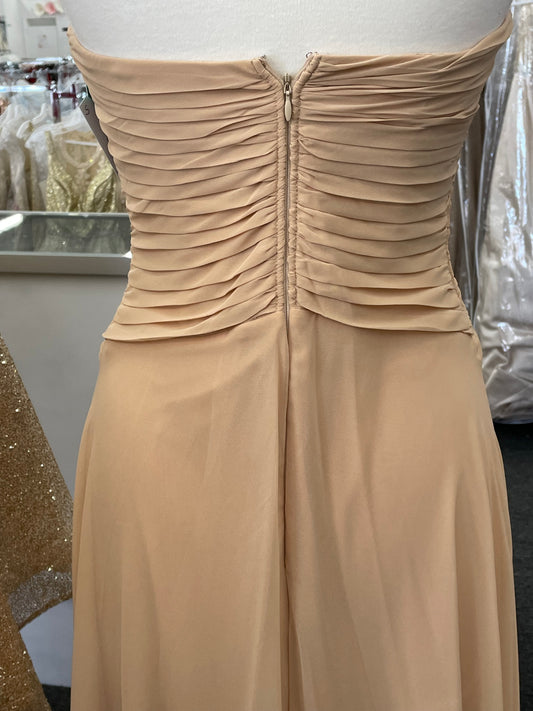 Lily’s chiffon strapless long dress