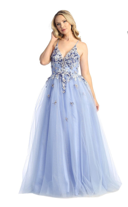 Lilys Lets7718,Large,perryBlue Long Gown