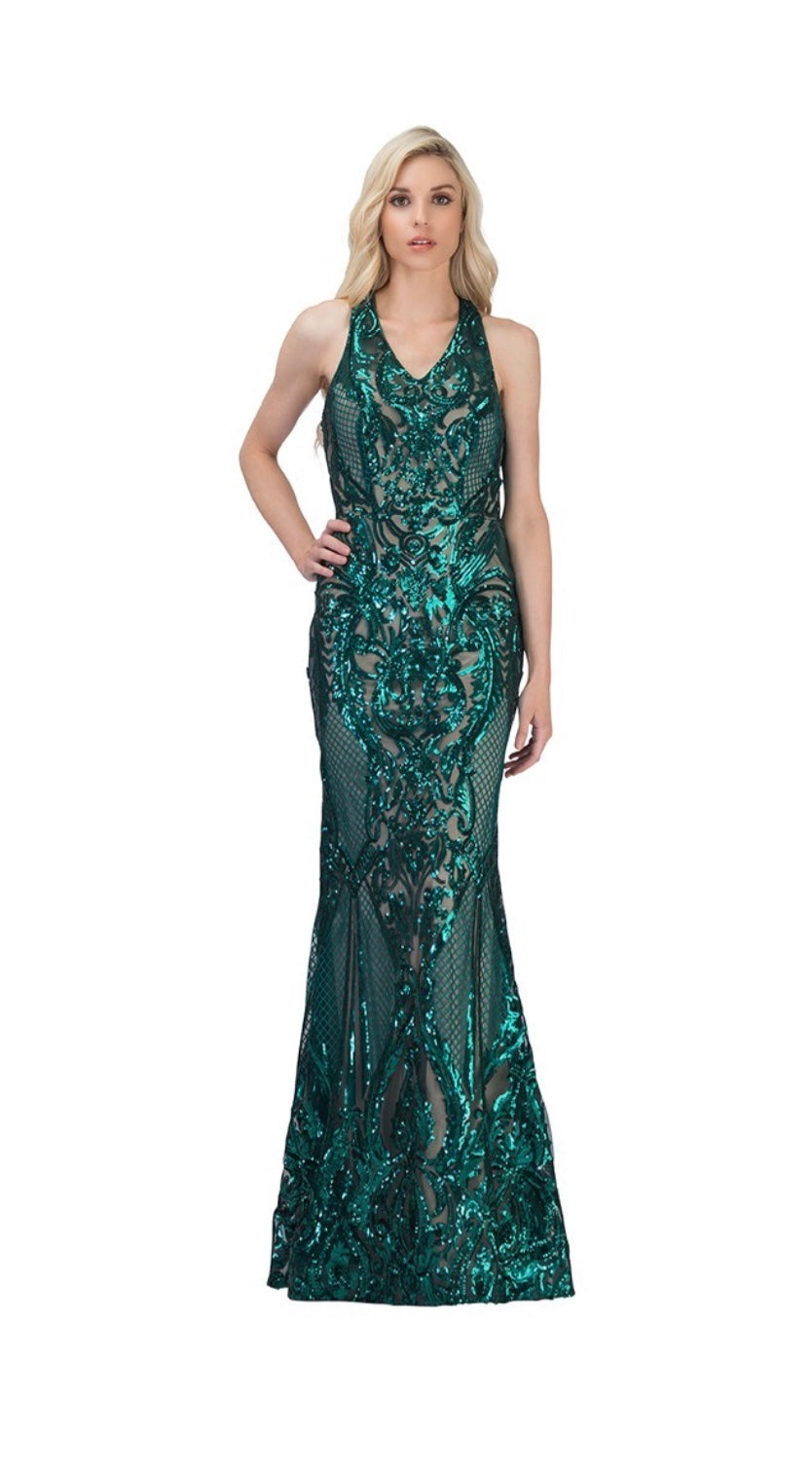 Lily’s Green Long Dress #CHDM4010