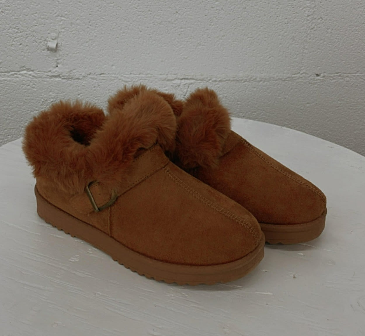 Tan Fur Boots